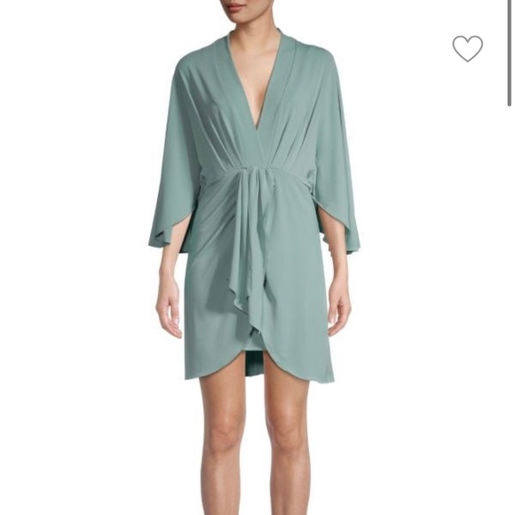 Bailey 44 Kellie Tie-Front Minidress in Basil (Size Large) New with tags - Picture 2 of 6